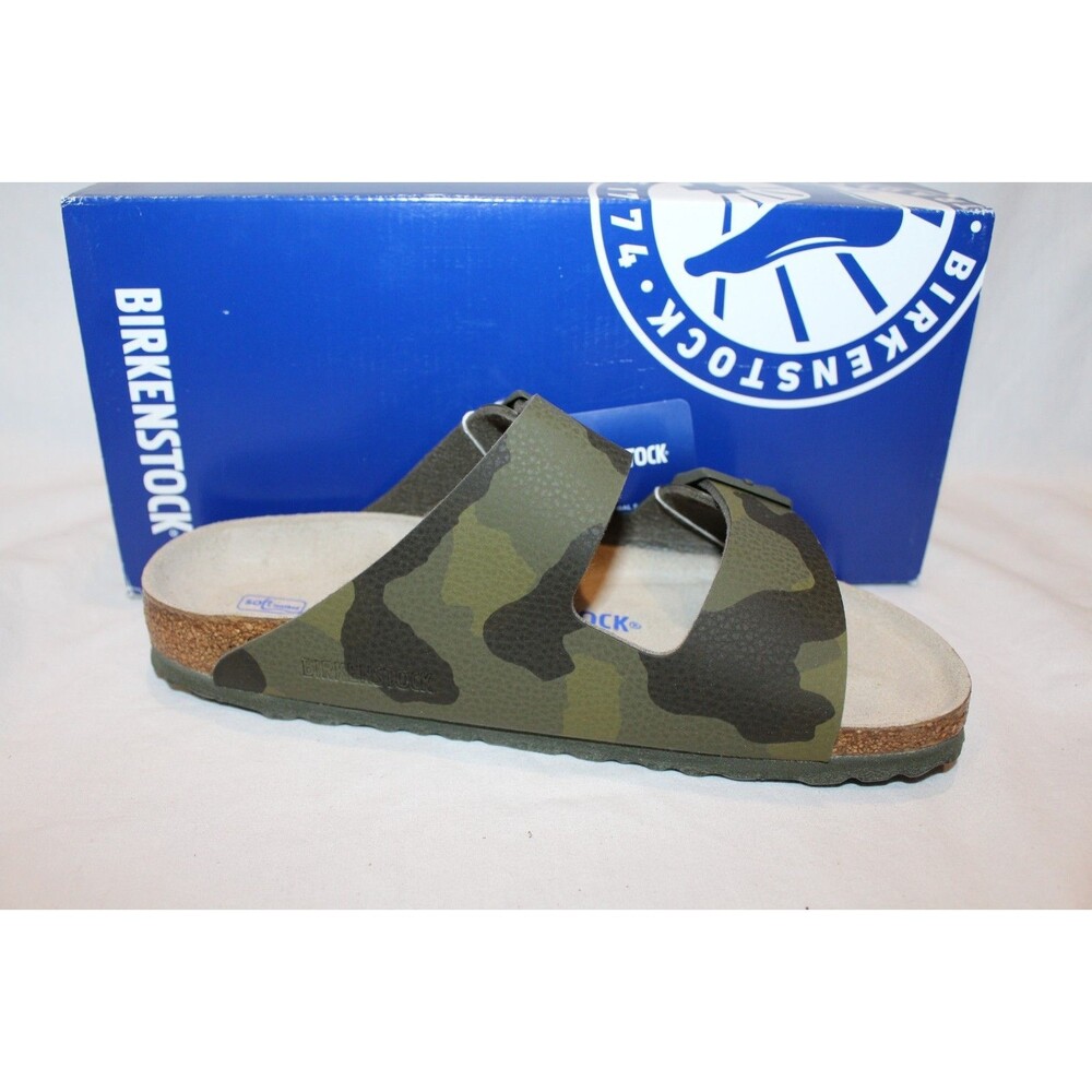 Birkenstock Women's Arizona BS Leather Sandals DESERT CAMO GREEN EU 38 NARROW - Picture 5 of 6